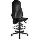 Arbeitsdrehstuhl Point 70 C Bodengleiter+Fußring Kunstlederpolster schwarz