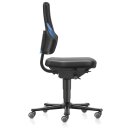 Arbeitsdrehstuhl Nexxit Rl.Kunstlederpolster schwarz Griff blau 450-600mm BIMOS