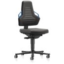 Arbeitsdrehstuhl Nexxit Rl.Supertec-Gewebe schwarz Griff blau 450-600mm BIMOS