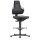 Arbeitsdrehstuhl Nexxit Gleiter+Fußring Supertec schwarz Griff blau 570-820mm