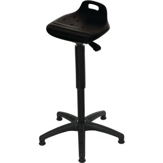 Stehhilfe PU-Integralschaum Sitz-H.570-820mm Ku.-Fußkreuz m.Bodengleitern LOTZ