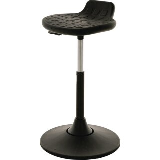 Drehhocker Ku.-Tellerfuß PU-Integralschaum schwarz Sitz-H.490-680mm LOTZ