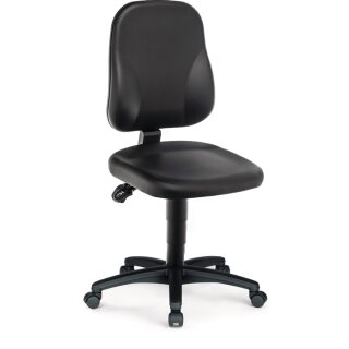 Arbeitsdrehstuhl Rl.Kunstlederpolster schwarz 450-620mm BIMOS