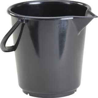 Eimer 10,5l HD-Polyethylen schwarz Kunststoffbügel D.286mm H.283mm HÜNERSDORFF