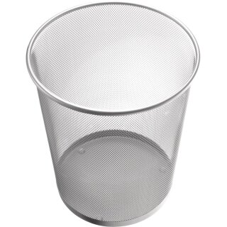 Papierkorb 23l H350xØ295mm m.Lochdekor STA silber HELIT
