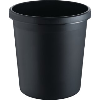 Papierkorb 18l H331xØ315mm m.Griffrand Ku.schwarz