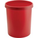Papierkorb 30l H405xØ350mm m.Griffrand Ku.rot HELIT