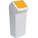 Wertstoffsammler 40l H747xB320xT366mm weiß gelb m.Deckel DURABLE