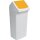 Wertstoffsammler 40l H747xB320xT366mm weiß gelb m.Deckel DURABLE