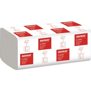 Falthandtuch Katrin Classic ZZ 2 L244xB230ca.mm weiß 2-lagig ZickZack ELOS