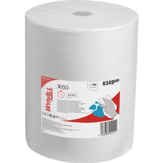 Wischtuch Wypall X60-8349 L380xB420ca.mm weiß 1-lagig 650 Tü./Rl.WYPALL