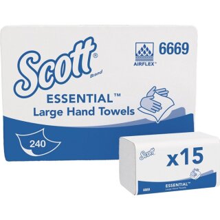 Falthandtuch 6669 1-lagig weiß L318xB200ca.mm f.9000 474 108 SCOTT