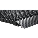 Fußmatte Alu-Anlaufkante schwarz/schwarz PP/Alu L500xB800xS22mm