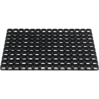 Fußmatte offene Ringe schwarz Gum.L500xB800xS22mm