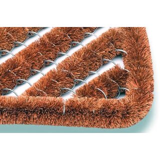 Fußmatte Kokosbürsten natur Kokos/Stahl L500xB800xS30mm