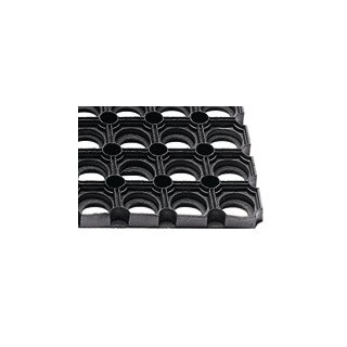 Fußmatte offene Ringe schwarz Gum.L1000xB1500xS22mm