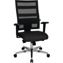 Bürodrehstuhl m.Punktsynchrontechnik schwarz/schwarz 450-550mm Trgf.110kg