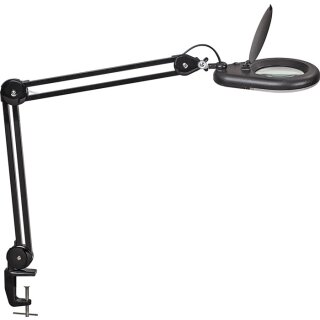 LED-Lupenleuchte Glaslinse 127mm 5Zoll Tischklemme schwarz Abdeckung,runder Kopf