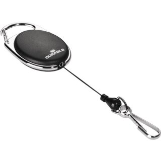 Ausweishalter m.Federhaken Band-L.800mm schwarz DURABLE