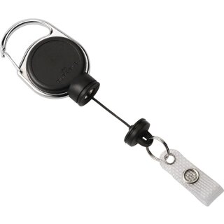 Ausweishalter ext.Stark-mit Druckknopfschlaufe Band-L.600mm schwarz DURABLE
