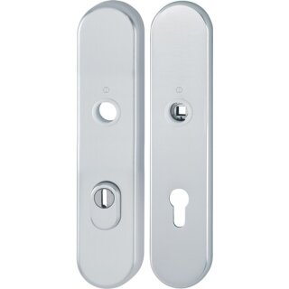 Langschildpaar E3332ZA/3310 F1/silberf.F1 PZ 72mm HOPPE