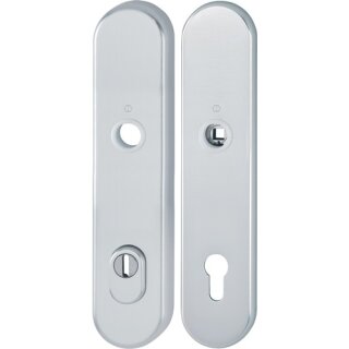 Langschildpaar E3332ZA/3310 F1/silberf.F1 PZ 92mm HOPPE