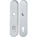Langschildpaar E3332ZA/3310 F1/silberf.F1 PZ 92mm HOPPE
