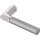 Türdrückerlochteil 1405 Alu.F49/F9-2 stahlfarben ma 4-KT.8mm DIN L/R HOPPE