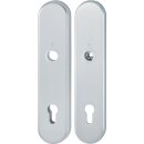Langschildpaar F1 Alu.silberfarben F1 PZ 92mm HOPPE