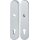 Langschildpaar F1 Alu.silberfarben F1 PZ 92mm HOPPE