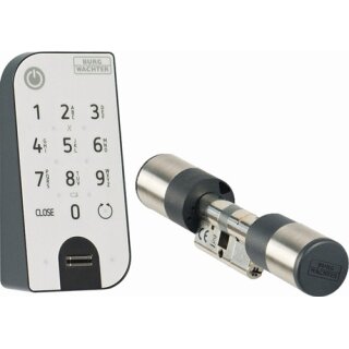 Elektron.Türschl.7602 Zyl.u.Fingerprinttastatur schwarz,VA BURG-WÄCHTER