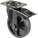 Lenkrolle D.125mm Trgf.120kg m.Festst.Gum.104x80mm...