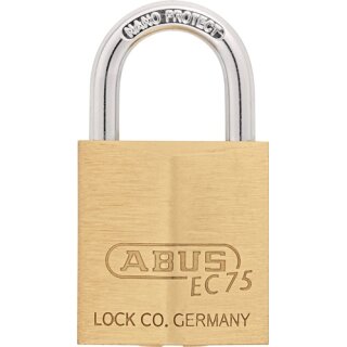 Zylindervorhangschloss 75/30 gl.-7341 Schlosskörper-B.30mm MS gl.ABUS