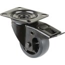 Lenkrolle D.80mm Trgf.100kg m.Festst.Gum.104x80mm schwarz...