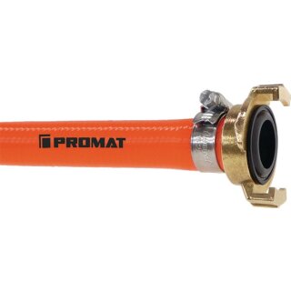 Wasserschlauch L.50m Betriebsdruck 10bar ID 13mm AD 18mm mit GEKA Kupplung PROMAT
