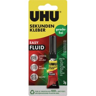 Sekundenkleber geruchsfrei EASY 3g farblos Tube UHU