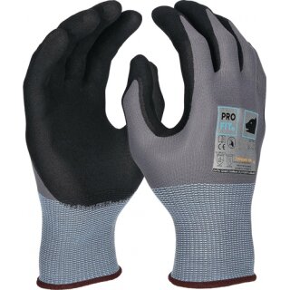 Handschuh EXTRA Gr.8 grau/schwarz EN 388/EN 407 PSA II PRO FIT