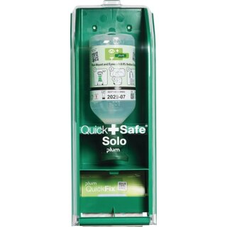 Augenspülstation QuickSafe Solo 0,5l+Pflasterrefill B140mm