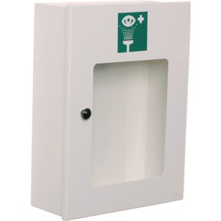 Augenspülschrank leer Stahlblech,weiß pulv.m.Sichtfenster B-SAFETY