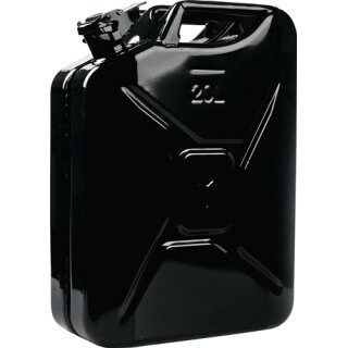Kraftstoffkanister 20l Schwarz RAL 9005 Stahlbl.0,9mm L345xB165xH470mm VALPRO