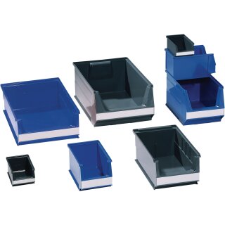Sichtlagerkasten L350/300xB210xH200mm PE blau LOCKWEILER