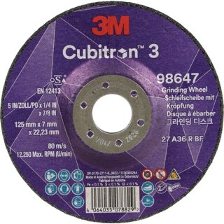 Schruppscheibe Cubitron™ 3 D125xS7mmKörnung 36+ gekr.3M™ Cubitron™ 3