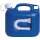 AdBlue-Kanister 5l blau HDPE L265xB147xH247 HÜNERSDORFF