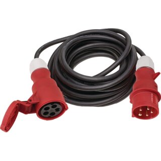 CEE-Verlängerung 32 A 400 V 10m H07RN-F 5x6mm² schwarz IP44 WEINGÄRTNER