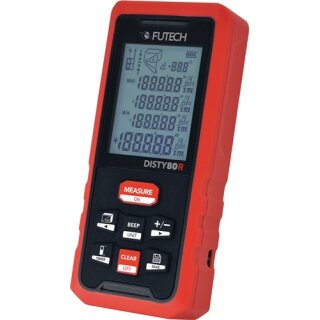 Laserentfernungsmesser DISTY 80 RED 0,05 b.80m ± 2mm IP 54 FUTECH