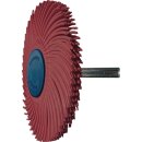 Radialbürstenscheibe Sunburst D.76mm K.220 Rot...