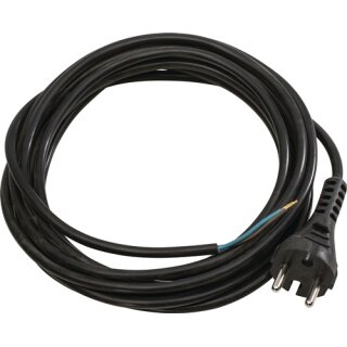 Anschlussleitung H07RN-F 2x1,0mm² 3m Konturenstecker schwarz WEINGÄRTNER