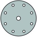 Haftschleifscheibe PS 22 K GLS 1 150mm K.180 f.HO/Metall Korund