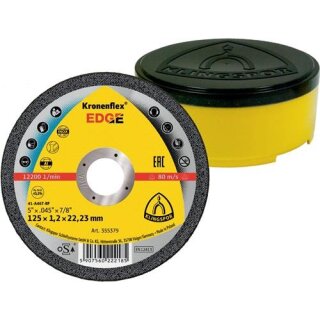 Trennscheibe EDGE D125x1,2mm ger.INOX Bohr.22,23mm KLINGSPOR