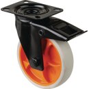 Lenkrolle D.125mm Trgf.100kg m.Festst.Gum.104x80mm...